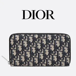 【2026】DIOR*オブリークジャガード ロングウォレット*モノグラム財布 19 x 11 cm