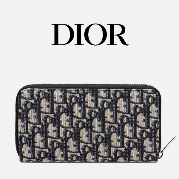 【2026】DIOR*オブリークジャガード ロングウォレット*モノグラム財布 19 x 11 cm