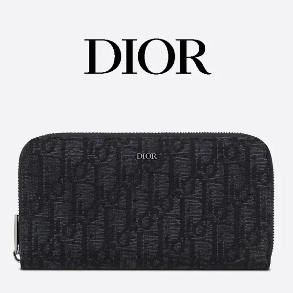 【2026】DIOR*オブリークジャガード ロングウォレット*モノグラム財布 19 x 11 cm