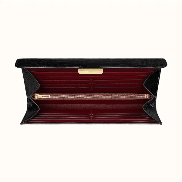 【2026】【HERMES】Constance long wallet アリゲーター ノワー