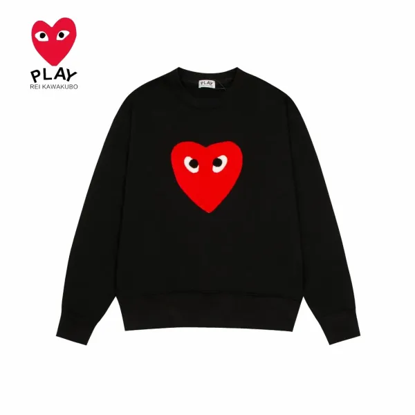 【2026】【COMME DES GARCONS PLAY公式旗艦店】コム デ ギャルソン プレイ丸首の衛衣 スウェット ご好評に付き再入荷 240816
