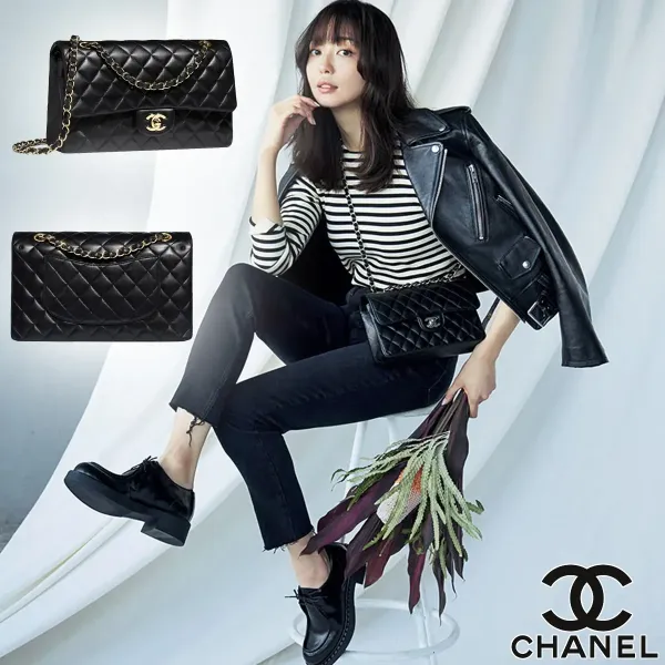 【2026】【CHANEL】シャネル マトラッセ25Wフラップチェーンショルダーバッグ A01112 キャビアスキン 24 cm × 16 cm × 7 cm