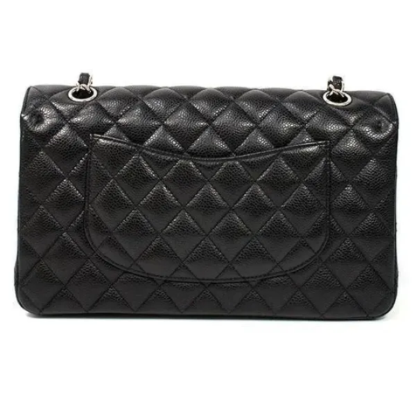 【2026】【CHANEL】シャネル マトラッセ25Wフラップチェーンショルダーバッグ A01112 キャビアスキン 24 cm × 16 cm × 7 cm
