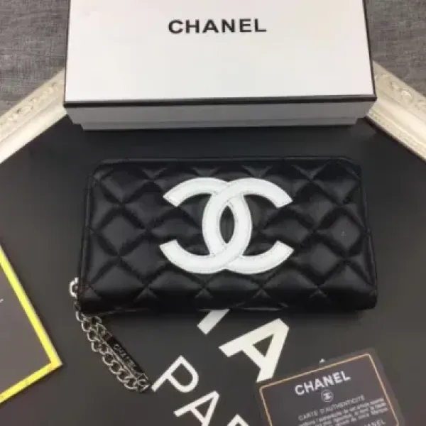 【2026】【CHANEL】シャネル人気の新作バカ売れ商品菱形チェック柄の刺しゅう入りバラ財布