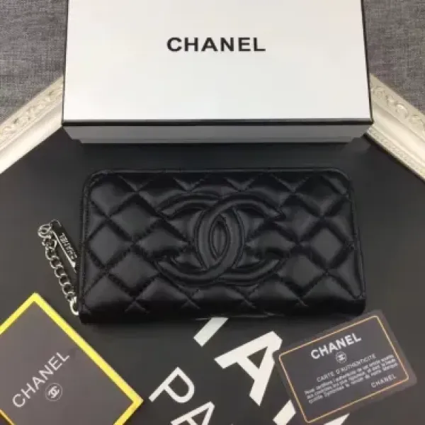 【2026】【CHANEL】シャネル 人気の新作バカ売れ商品菱形チェック柄の刺しゅう入りバラ財布 19.5*10.5cm