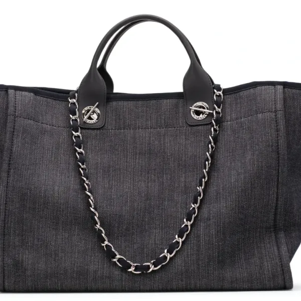【2026】Chanel Deauville Large Tote チェーン付 デニム トートバッグ