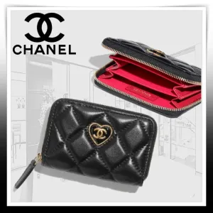 【2026】かわいいハートロゴ☆【CHANEL】ジップ コインパース