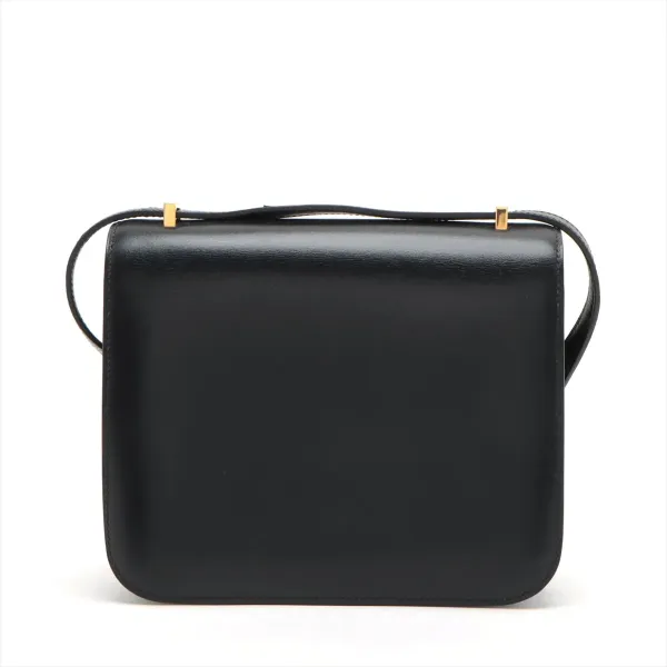 【2026】【HERMES  公式旗艦店】斜めがけバッグエルメス コンスタンス3 ミニ18 ボックスカーフ ブラック ゴールド金具