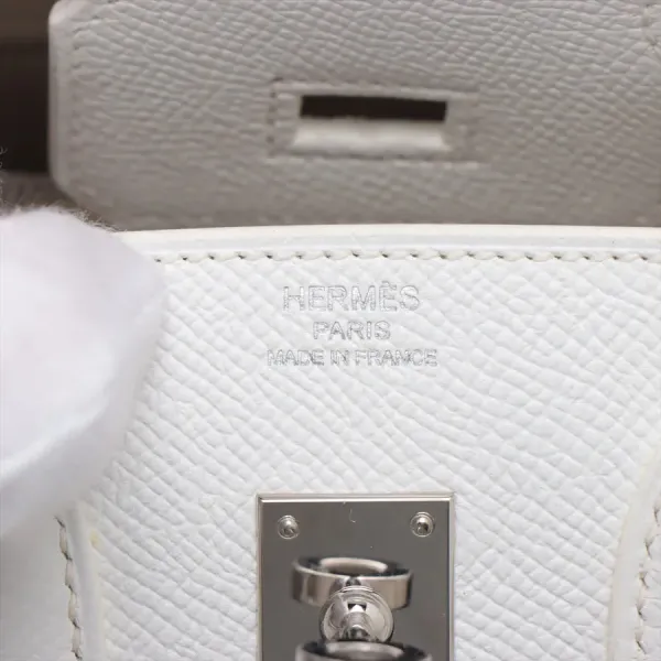 【2026】【HERMES   公式旗艦店】ハンドバッグエルメス バーキン25 ヴォーエプソン ホワイト シルバー金具 25*19*13.5