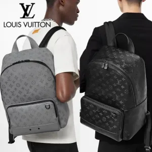 【2026】Louis Vuitton LV ヴィトン モノグラム リュック グレー 黒 シンプル 長財布 入る 33 x 41 x 18 cm