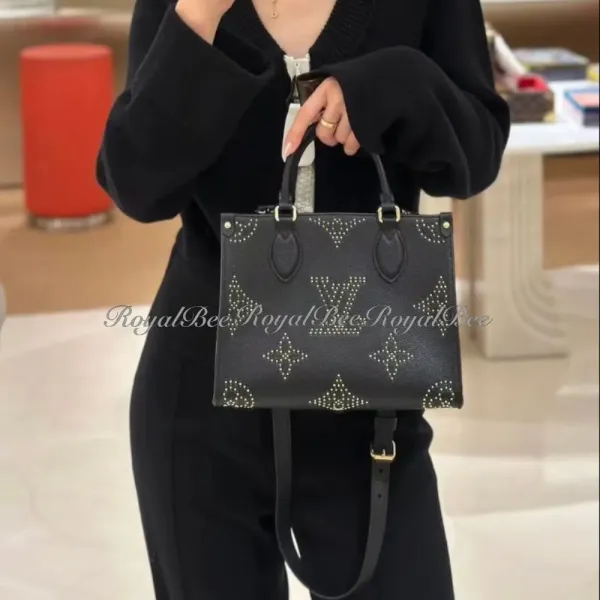 【2026】Louis Vuitton LV 【ブラックでエレ女感オンザゴー】ルイヴィトン　トートバッグ M46733 24.8 x 19.0x 11.4cm