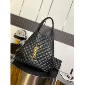 【2026】YSL Saint Laurent icare maxiショッピングバッグ-ブラック