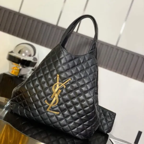 【2026】YSL Saint Laurent icare maxiショッピングバッグ-ブラック