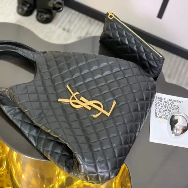 【2026】YSL Saint Laurent icare maxiショッピングバッグ-ブラック