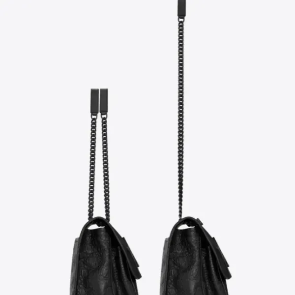 【2026】SAINT LAURENT YSL NIKIミディアムソフトクロコダイルエンボスレザーハンドバッグ
