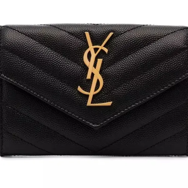 【2026】YSL 【SAINT LAURENT】モノグラム スモール エンベロープウォレット（グレイン ド プードル／エンボスレザー）