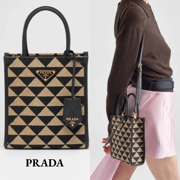 【2026】PRADA シンボル エンブロイダリージャカード ミニバッグ