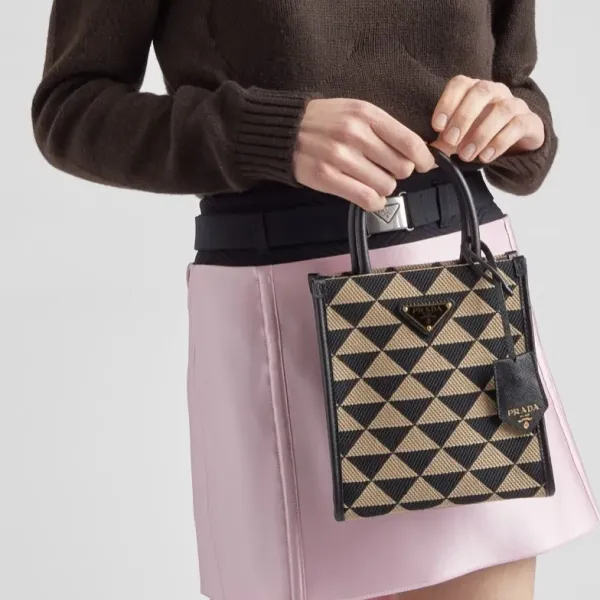 【2026】PRADA シンボル エンブロイダリージャカード ミニバッグ