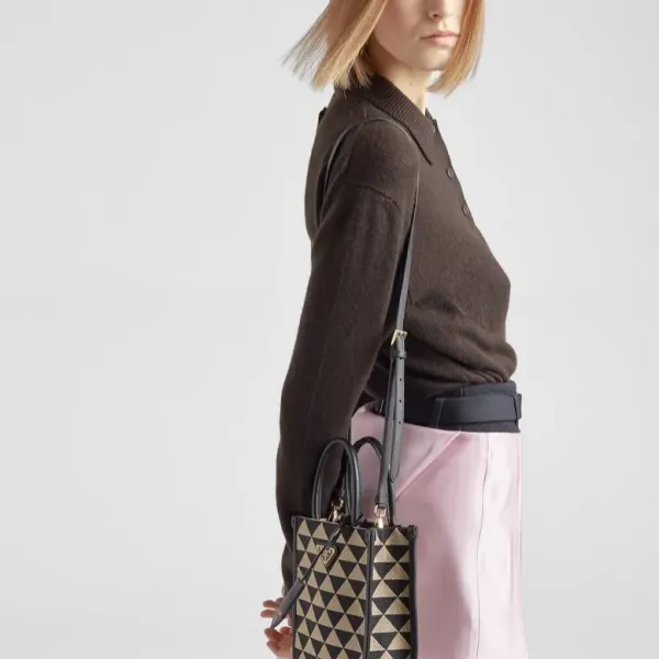 【2026】PRADA シンボル エンブロイダリージャカード ミニバッグ