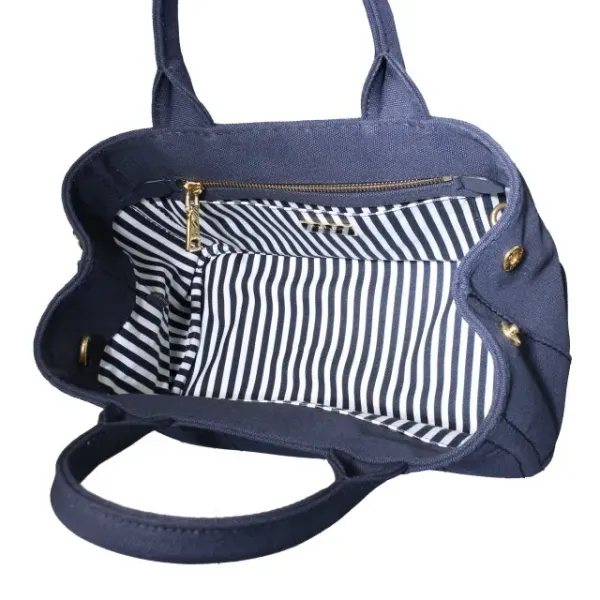 【2026】PRADA コットンキャンバス 2WAYトートバッグ 28*20*14cm