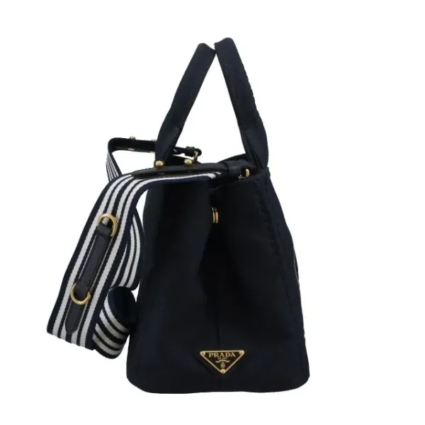 【2026】PRADA コットンキャンバス 2WAYトートバッグ 28*20*14cm