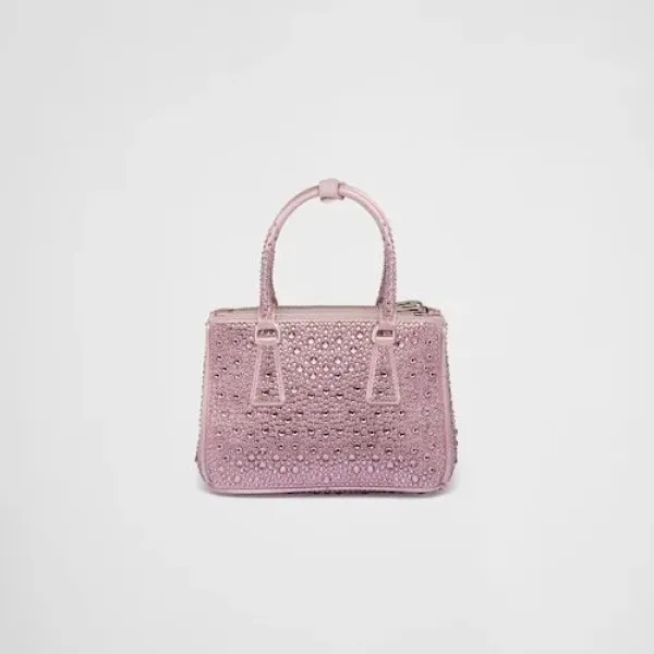 【2026】★PRADA直営店★ガレリア クリスタル サテン ミニバッグ
