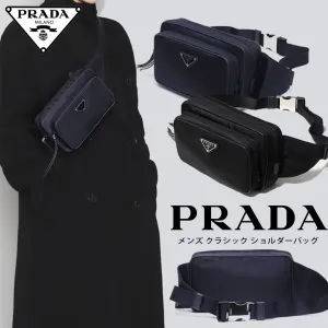 【2026】PRADA プラダメンズファッションクラシックショルダーバッグ 21*12.5*4.5cm