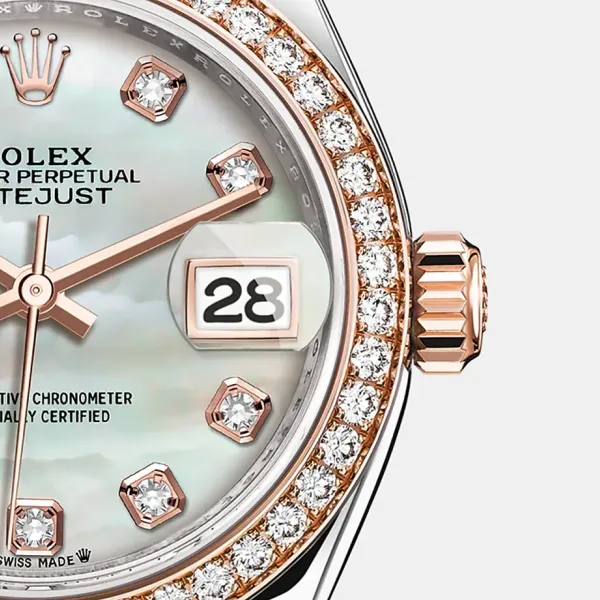 【2026】ROLEX レディ デイトジャスト オイスター 28 mm オイスタースチール＆エバーローズゴールド、ダイヤモンド