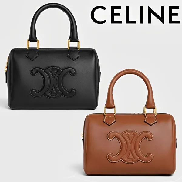 【2026】【CELINE】キュイル トリオンフ スモールボストン バック 19.5 x 14 x 7 cm