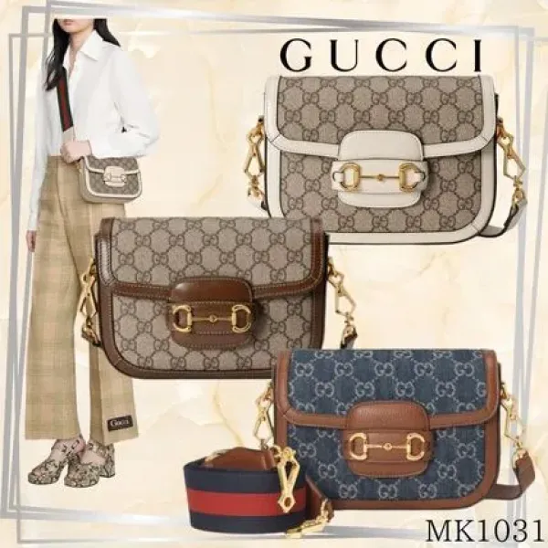 【2026】【GUCCI】☆直営店☆ ホースビット 1955 ミニ バッグ ロゴ 20.6*14.5*5cm