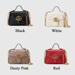 【2026】GUCCI GGマーモント ミニ トップハンドルバッグ