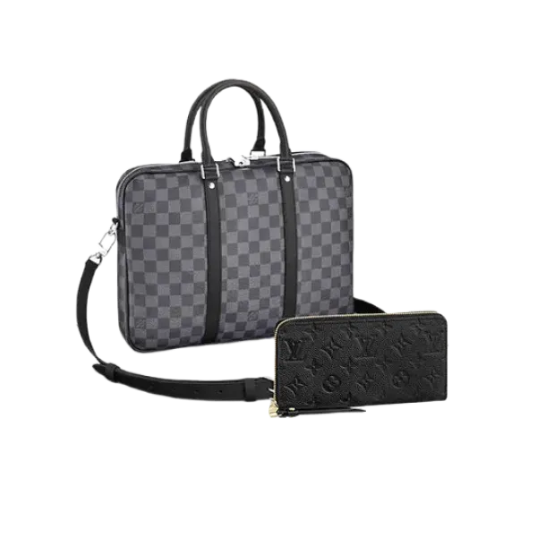 【2026】LV LOUIS VUITTON ハンドバッグ ビジネスバッグ 長財布 2点セット お得 N41718+M61864