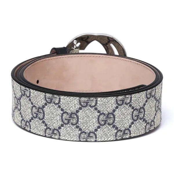 【2026】GUCCI ベルト メンズ GGスプリームキャンバス インターロッキングG バックル ベージュ×ブラウン