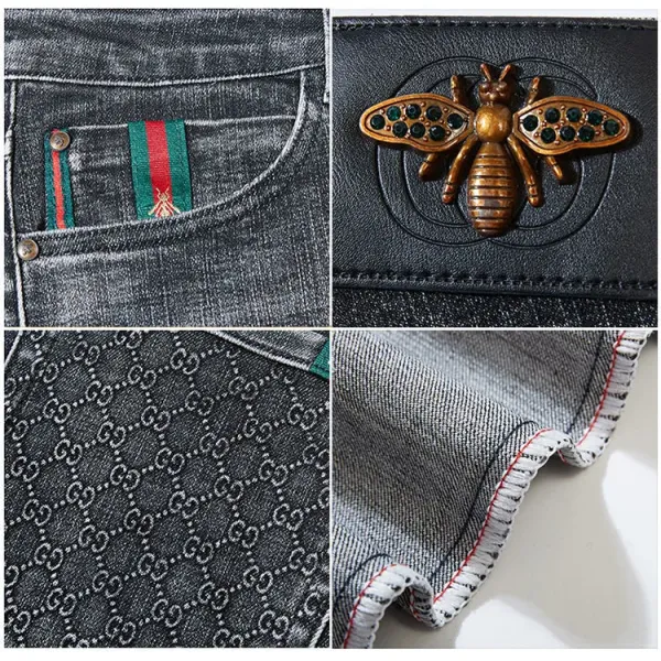 【2026】Gucci公式旗艦店 刺繍ロゴ 　新作ジーンズ