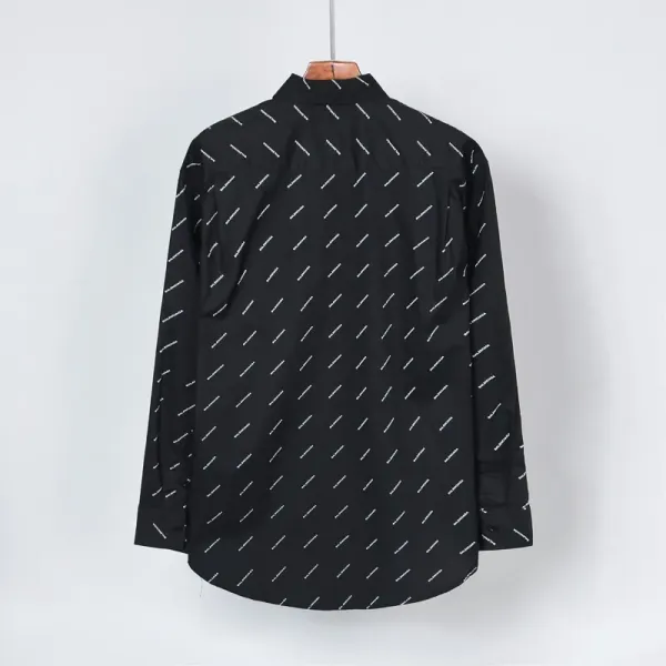 【2026】Balenciaga 春　長袖　シャツ　白　黒　ロゴ　アルファベットのプリント
