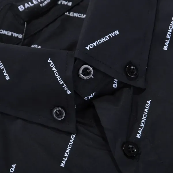 【2026】Balenciaga 春　長袖　シャツ　白　黒　ロゴ　アルファベットのプリント