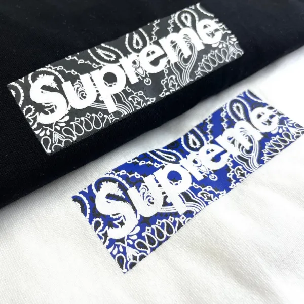【2026】Supreme 19FW Bandana Box Logo Tee カシューフラワー限定半袖Tシャツ シュプリーム