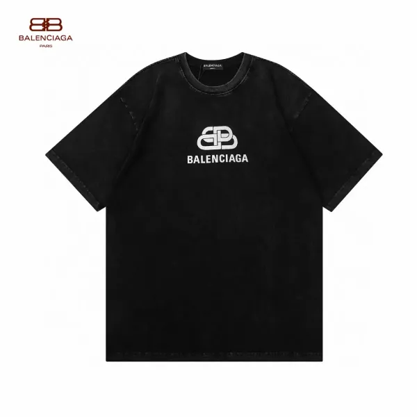 【2026】BALENCIAGA バレンシアガの新型のバックルのプリントロゴのプリントの半袖 Tシャツ
