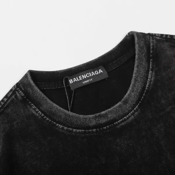 【2026】BALENCIAGA バレンシアガの新型のバックルのプリントロゴのプリントの半袖 Tシャツ
