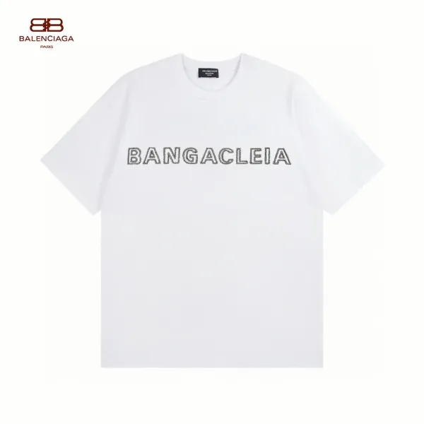 【2026】BALENCIAGA/バレンシアガ 23新作中空立体刺繡カジュアル丸首半袖Tee