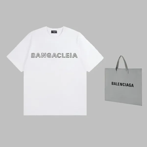 【2026】BALENCIAGA/バレンシアガ 23新作中空立体刺繡カジュアル丸首半袖Tee