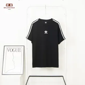 【2026】balenciaga BLCG＆addidas コラボアルファベット刺繡Tシャツ