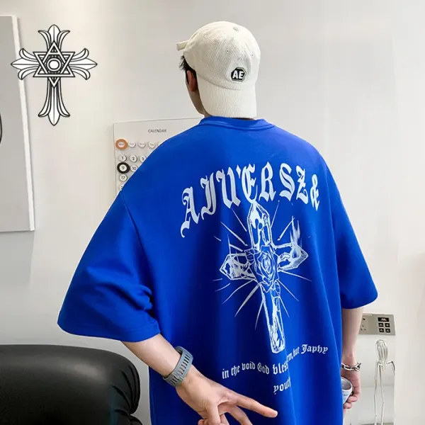 【2026】chrome hearts/クロムハーツサンスクリットカジュアル半袖 ゆったり男女カップルTシャツです