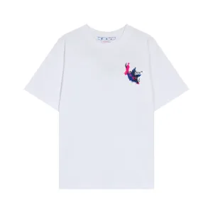 【2026】Off-White(オフホワイト)  半袖シャツ　Tシャツ 落書き矢じり　油絵 100％純綿生地　　快適　通気性が良い　シンプルの風格　かっこいい　白　黒　男女兼用