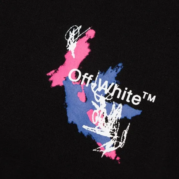 【2026】Off-White(オフホワイト)  半袖シャツ　Tシャツ 落書き矢じり　油絵 100％純綿生地　　快適　通気性が良い　シンプルの風格　かっこいい　白　黒　男女兼用