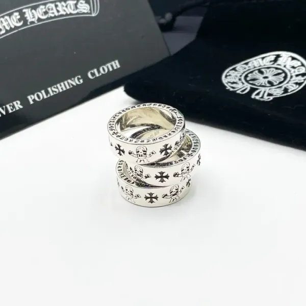 【2026】【Chrome Hearts】  男性と女性のためのクロエハートファッションパーソナリティリング