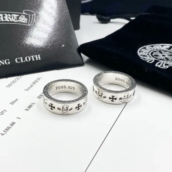 【2026】【Chrome Hearts】  男性と女性のためのクロエハートファッションパーソナリティリング