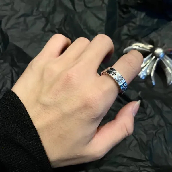 【2026】【Chrome Hearts】  男性と女性のためのクロエハートファッションパーソナリティリング