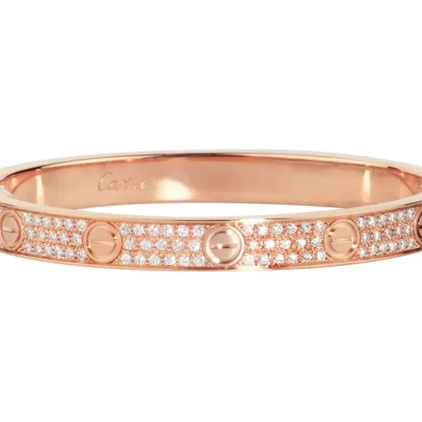 【2026】【Cartier】カルティエ LOVE BRACELET, DIAMOND-PAVED ブレスレット、パヴェダイヤモンド