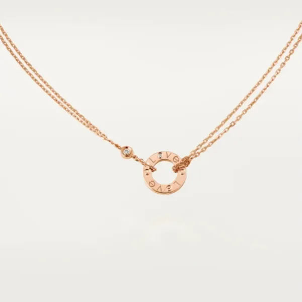 【2026】【Cartier】 LOVE ネックレス 18Kゴールド ダイヤモンド2個